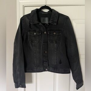 Black Distressed Denim Jacket